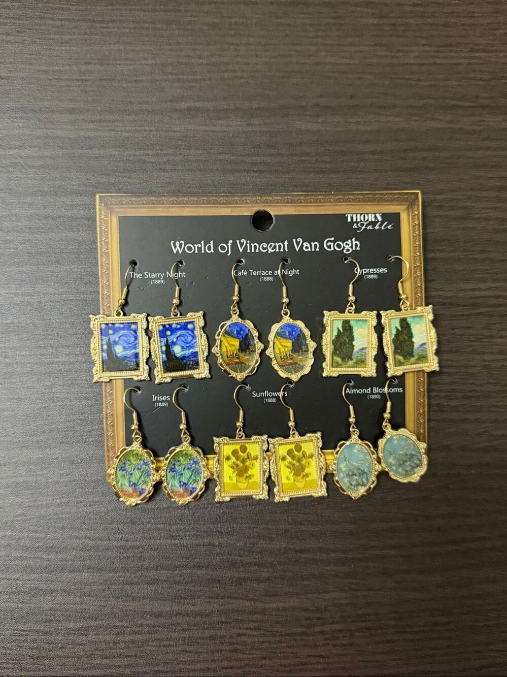 Thorn & Fable World Of Vincent Van Gogh Paintings Earrings Set